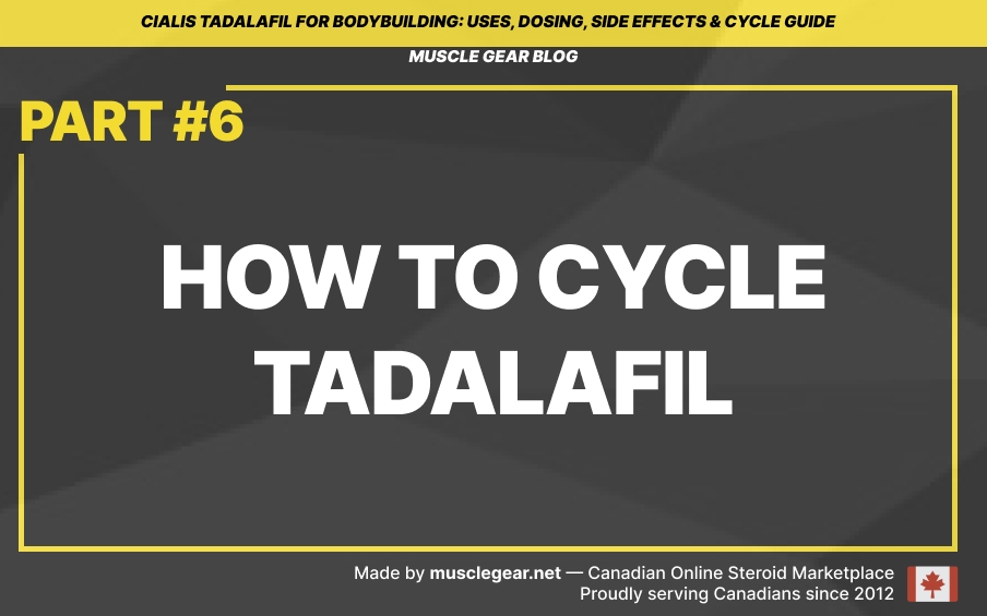 How to cycle Tadalafil